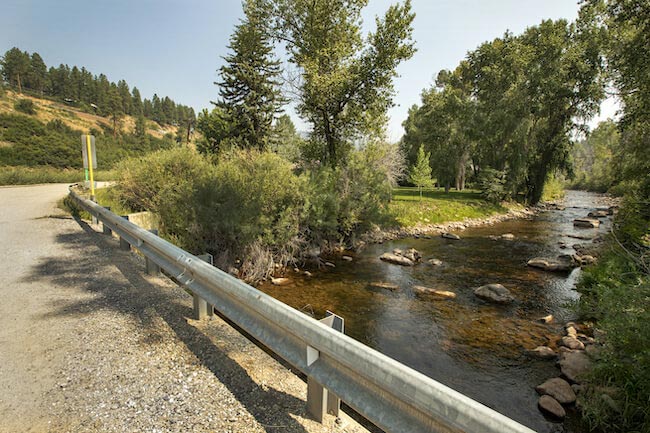 Road over a River in Florida River Ranch Estates in Durango Colorado