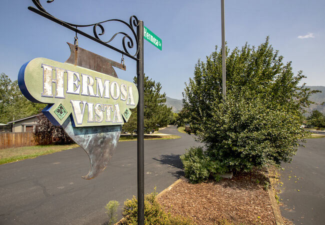 Hermosa Vista Neighborhood Sign in Durango Colorado