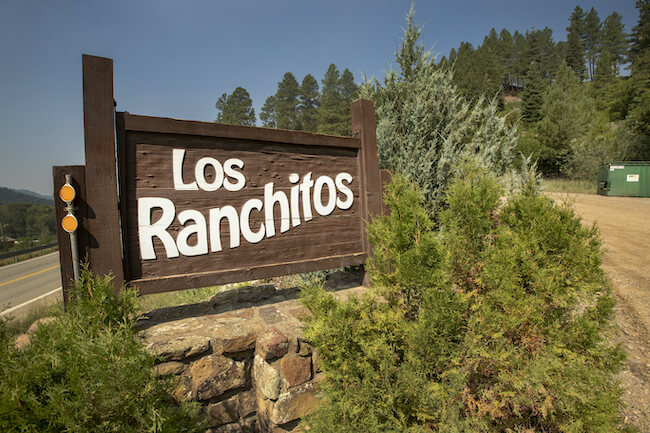 Los Ranchitos Neighborhood Sign in Durango Colorado