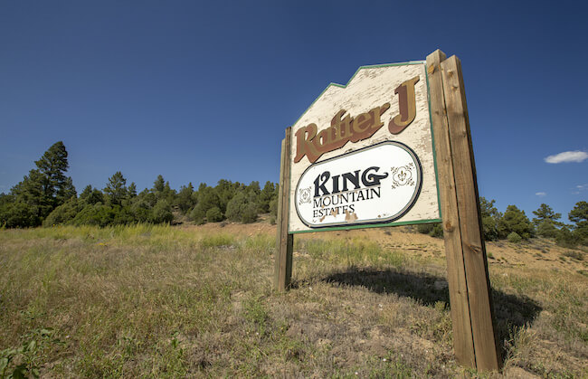 R After J Neighborhood Sign in Durango Colorado