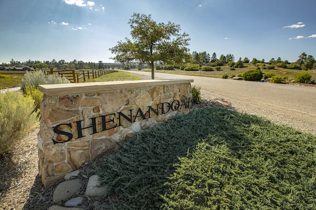 Shenandoah Neighborhood Sign in Durango Colorado