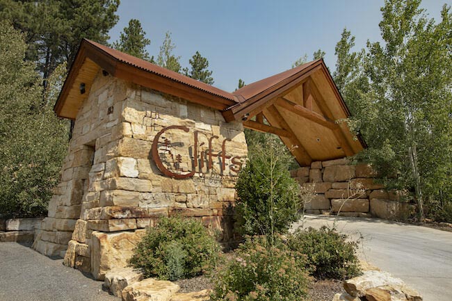 The Cliffs Neighborhood Sign in Durango Colorado