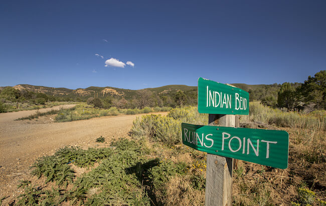 Long Hollow Ranch III Neighborhood Street Signs in Hesperus Colorado