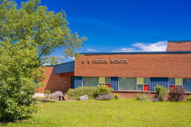 O.S. Geiger School in Castleridge, Northeast Calgary, Alberta, Canada
