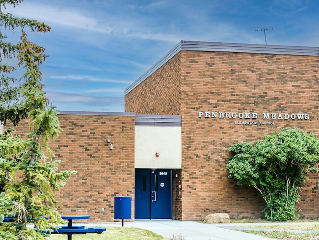 Penbrooke Meadows Elementary School in Northeast Calgary, Alberta, Canada