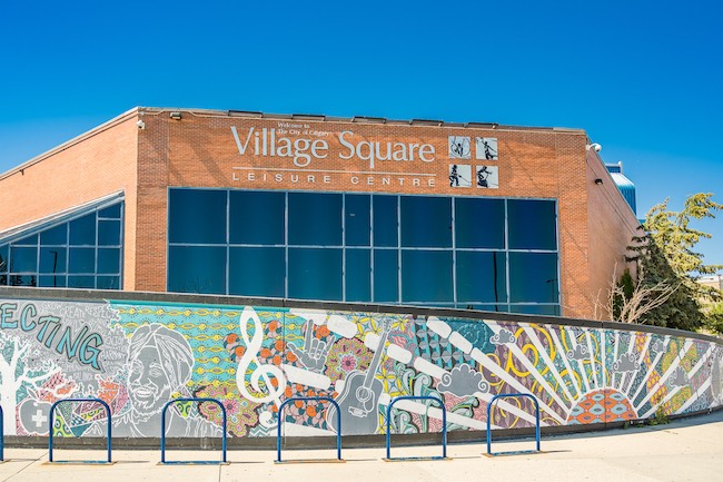 Village Square Leisure Centre in Pineridge Neighbourhood, Northeast Calgary, Alberta, Canada
