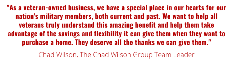 VA Loan Quote From Chad Wilson