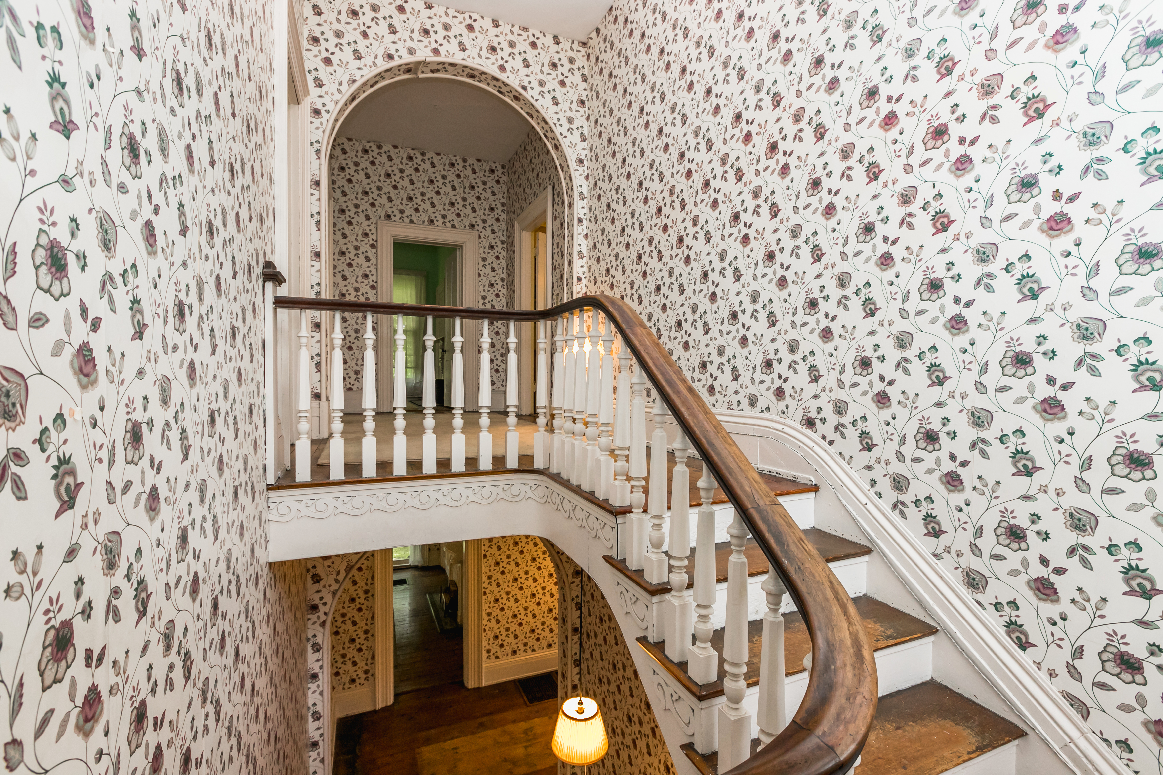 staircase at Duncan Ave home