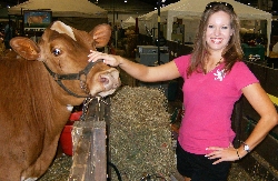 Petting the farm animals at the 2010 KY State Fair
