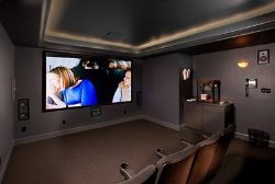 Home Theatre room at Rick Pitino house in Lexington KY