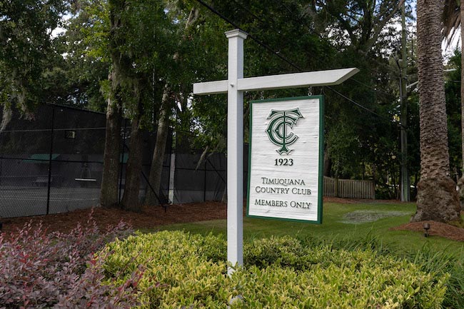 Timuquana Country Club Sign in Ortega, Jacksonville, Florida