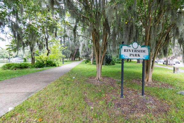 Riverside Park Sign in Riverside, Jacksonville, Florida