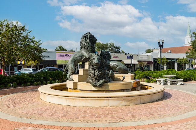 Three Lions Fountain in San Marco, Jacksonville, Florida