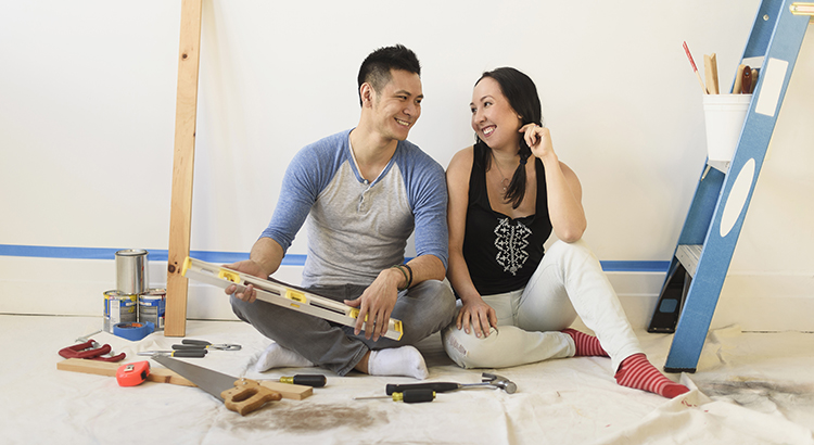 Couple renovating home
