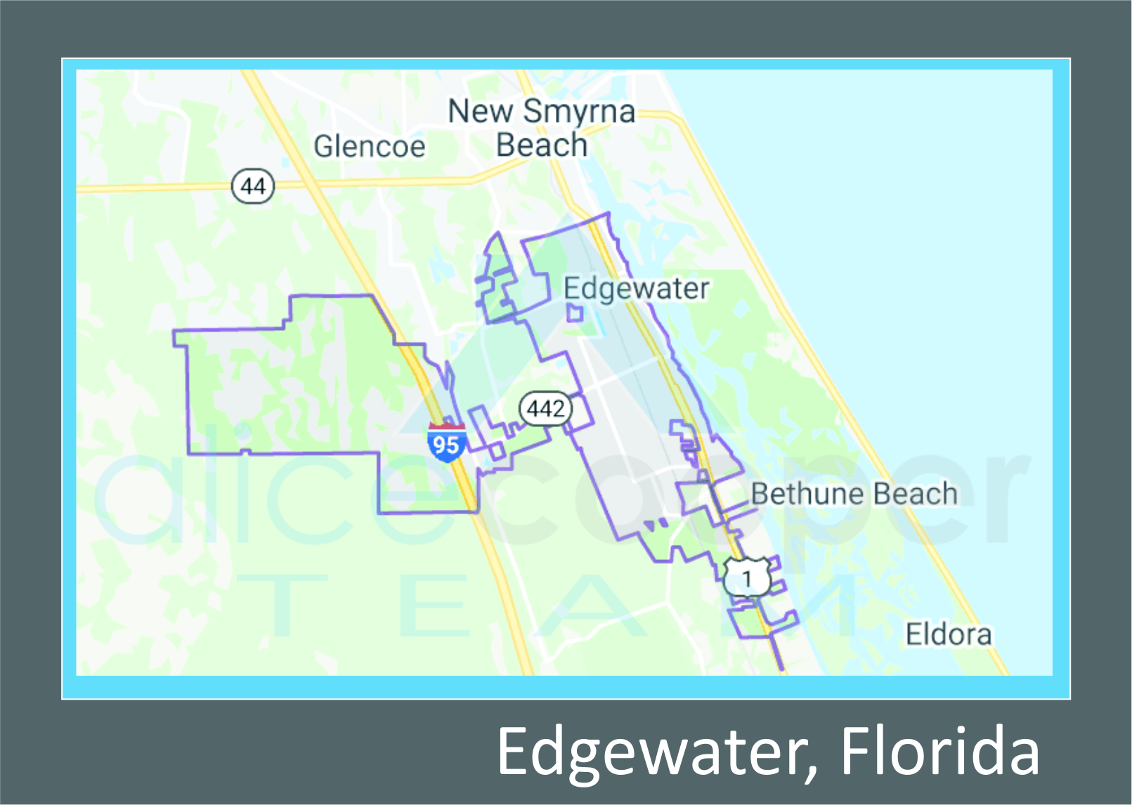 Map Edgewater Florida 