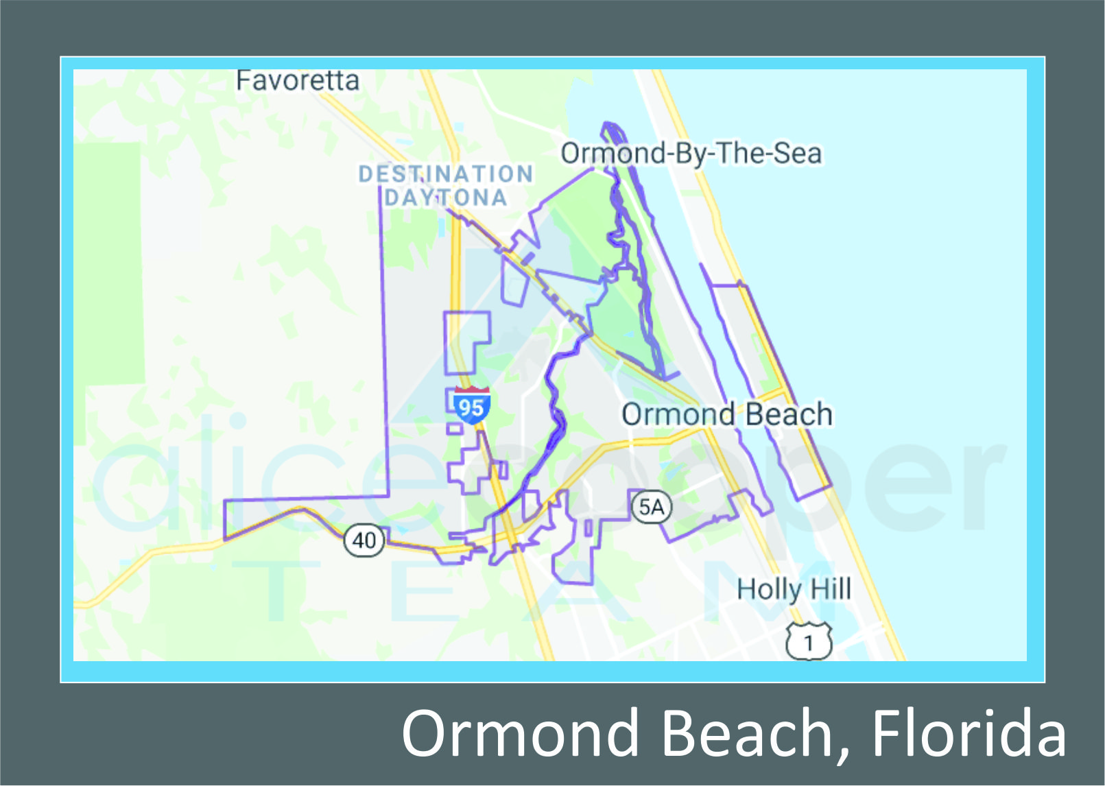 Map Ormond Beach Florida 