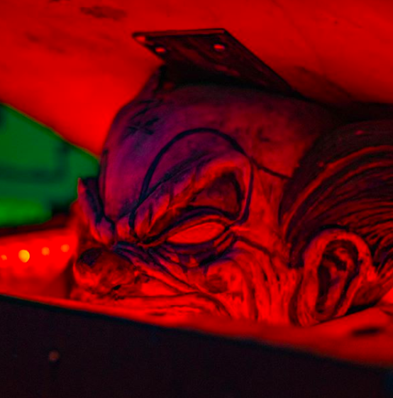 A scary clown at Screamfest in Calgary, Alberta