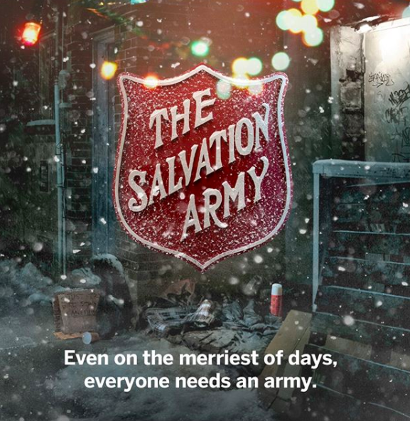 A salvation army campaign poster