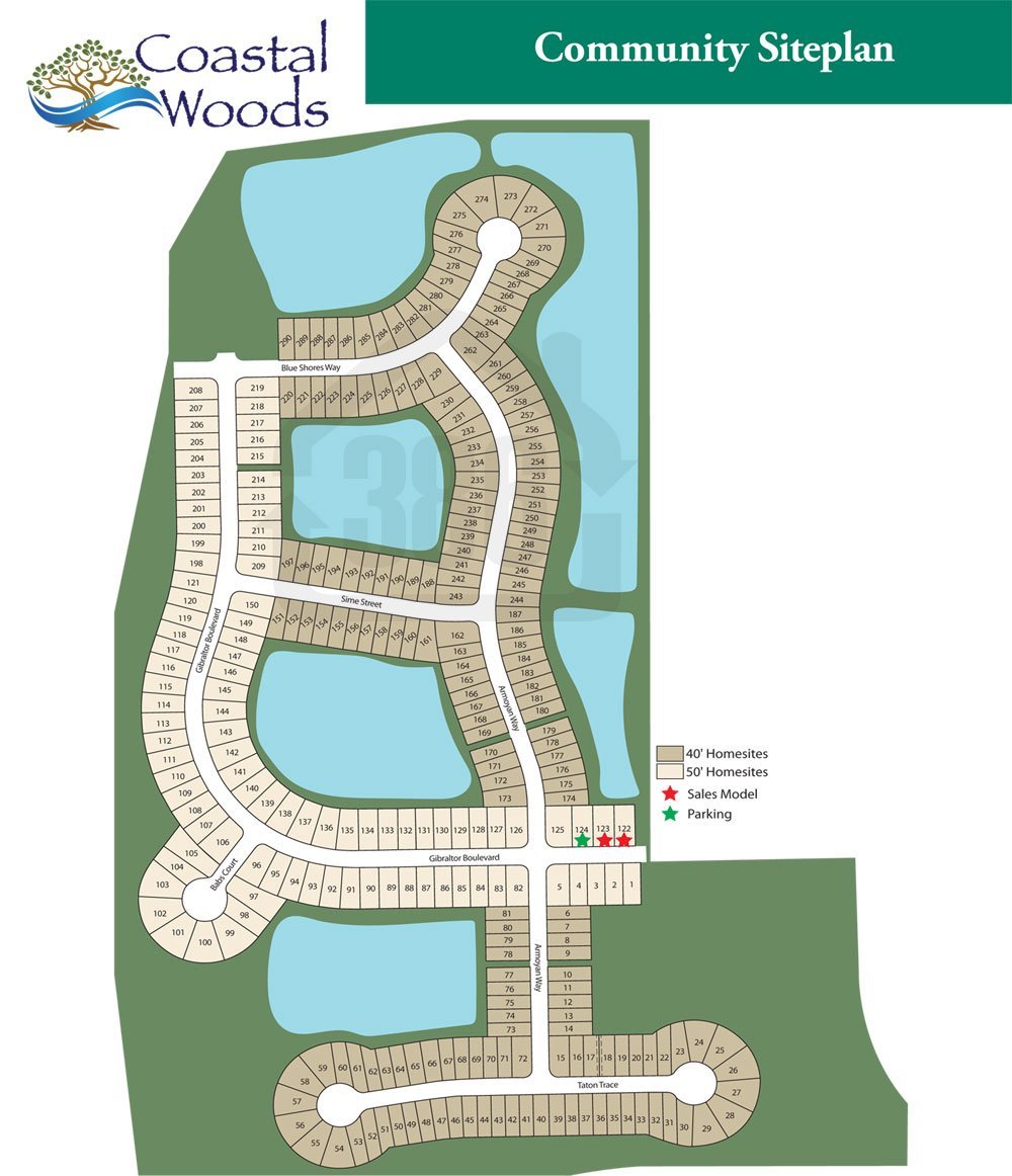 Coastal Woods Community Map