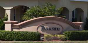 Parkside Townhomes Community Sign