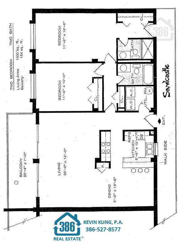 Sandcastle South 2-Bedroom Plan