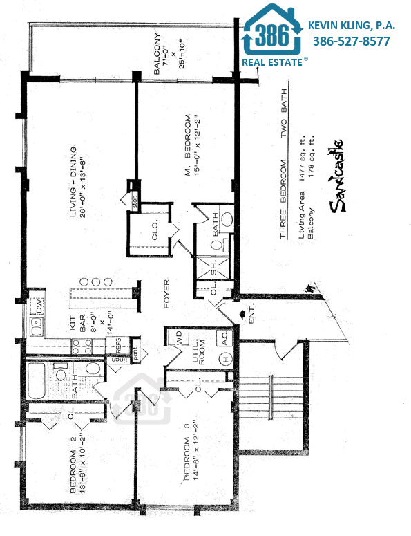 Sandcastle South 3-Bedroom Plan