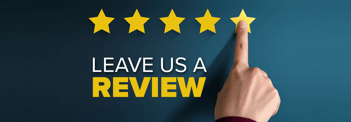 Man clicking on star to leave a review