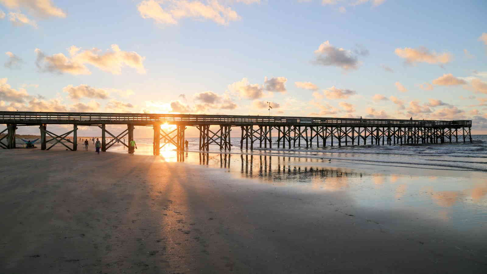 Isle of Palms South Carolina Ocean Pier at Sunrise