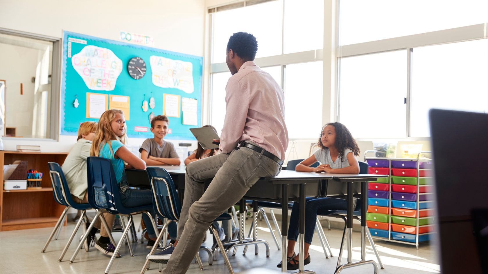 teach teaching a class of children in central florida school class room
