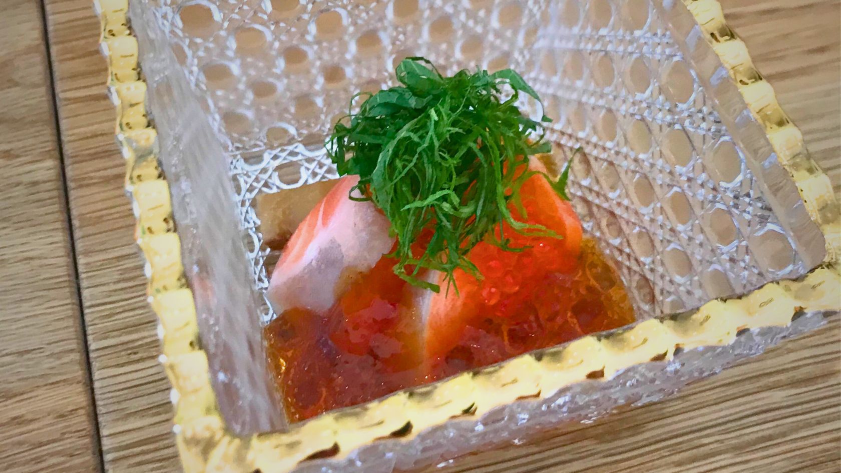 A dish of sashimi at Kadence, a restaurant sushi & sake bar in orlando's audubon park garden district