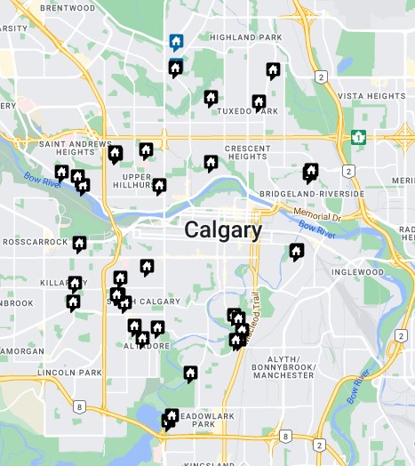 Walkout Calgary City Centre Map