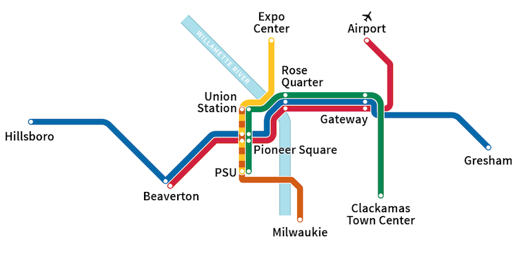 Portland MAX Map