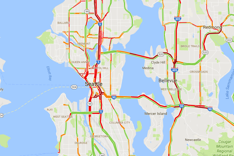 Puget Sound Traffic Map Moving To Seattle? Here's What Living Here Is Like.