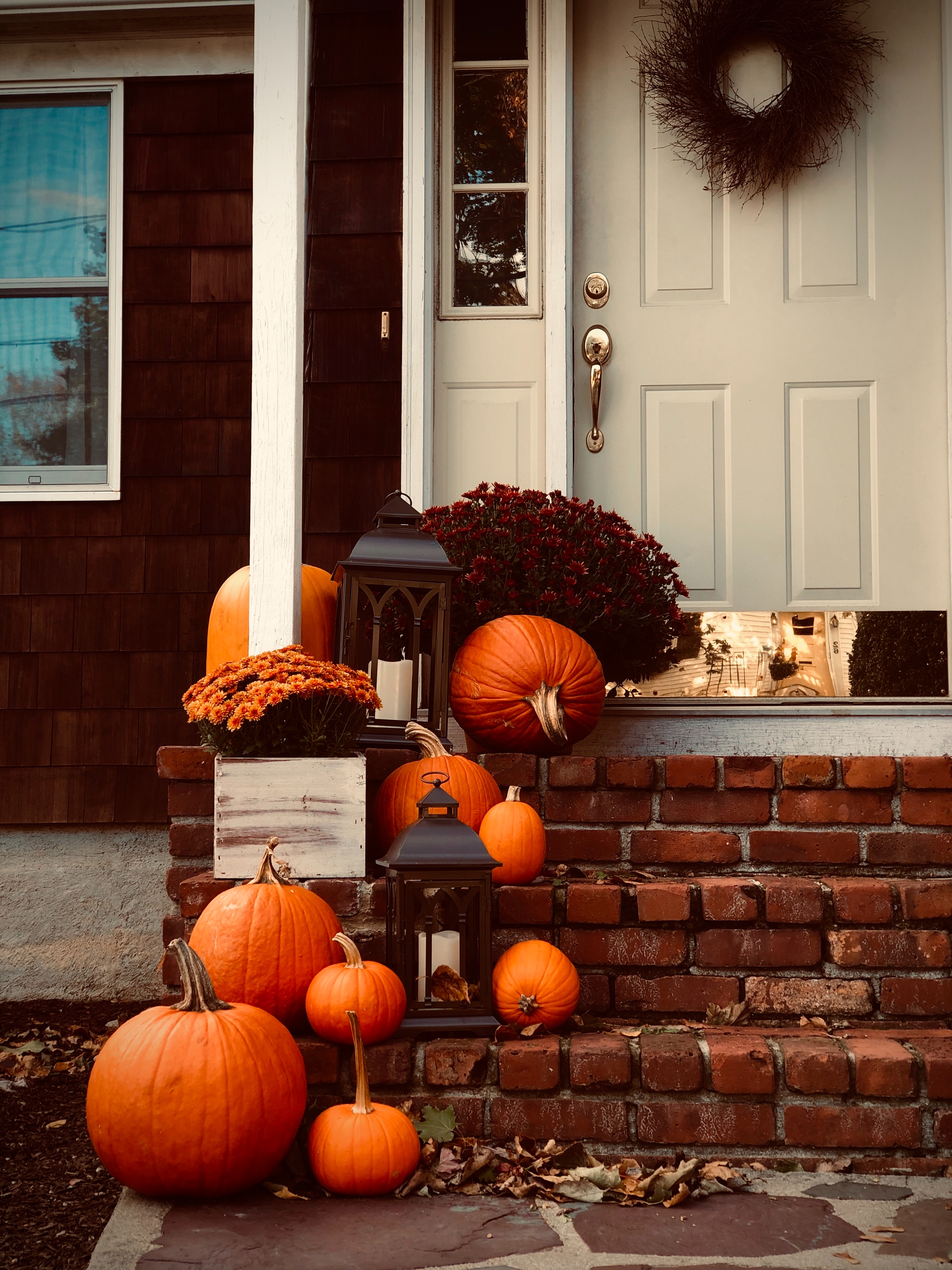 Autumn front porch