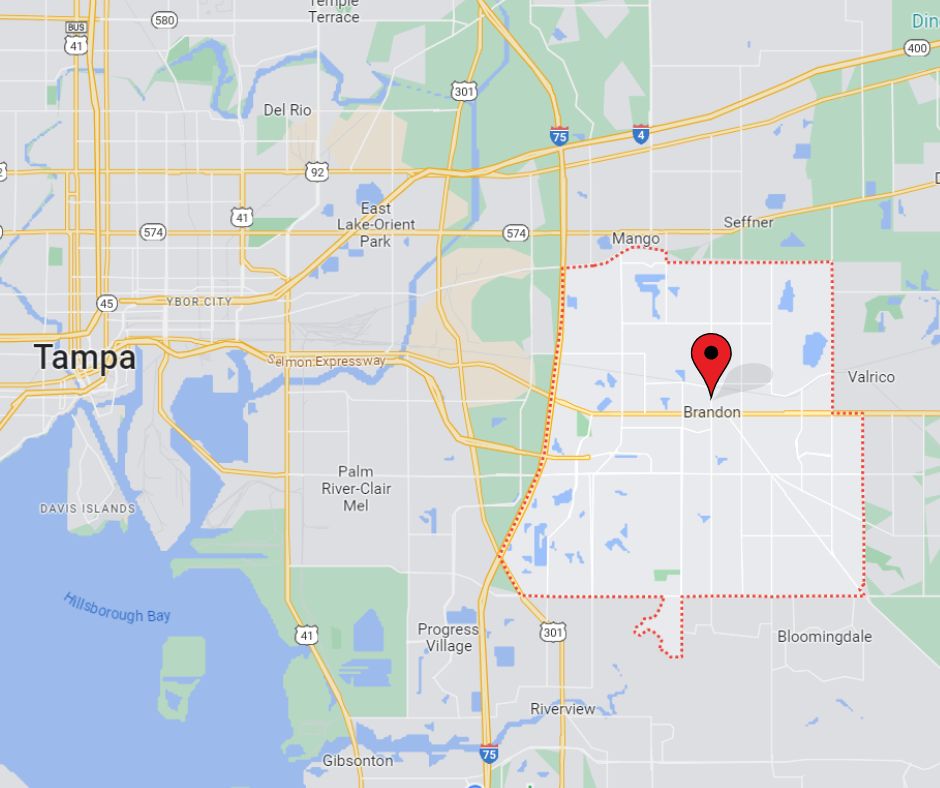 Map Of Florida Brandon Fl