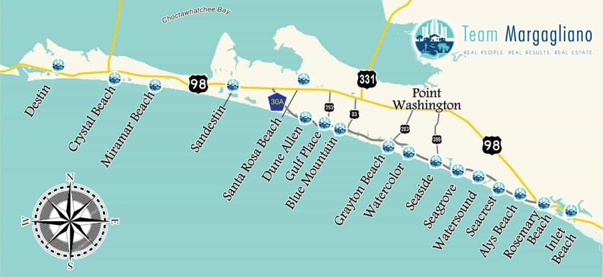 Where Is Destin Florida On The Map 30A Community Map | Information | Things To Do | Danny Margagliano