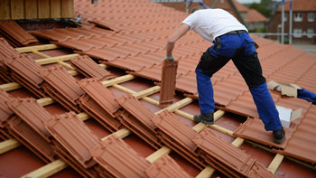 clay roof on house