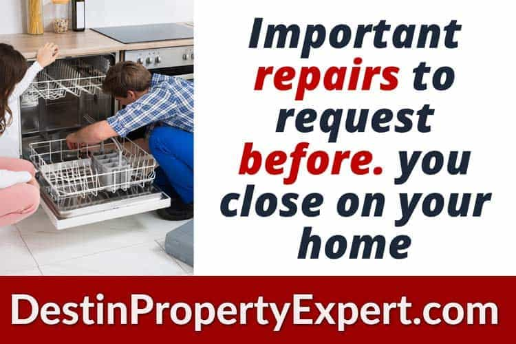 Important repairs to request from the seller before closing on your home