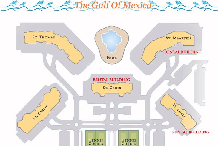 St. Thomas condos and resort map