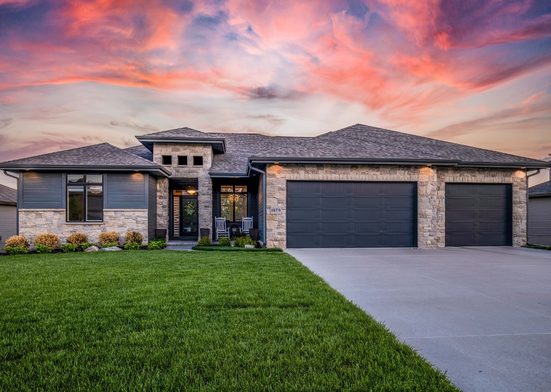 A new construction luxury home in Omaha.