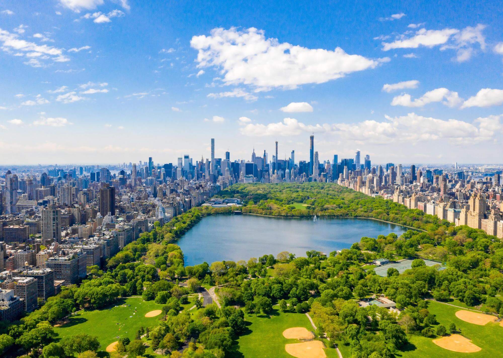 Aerial view of Central Park in New York.