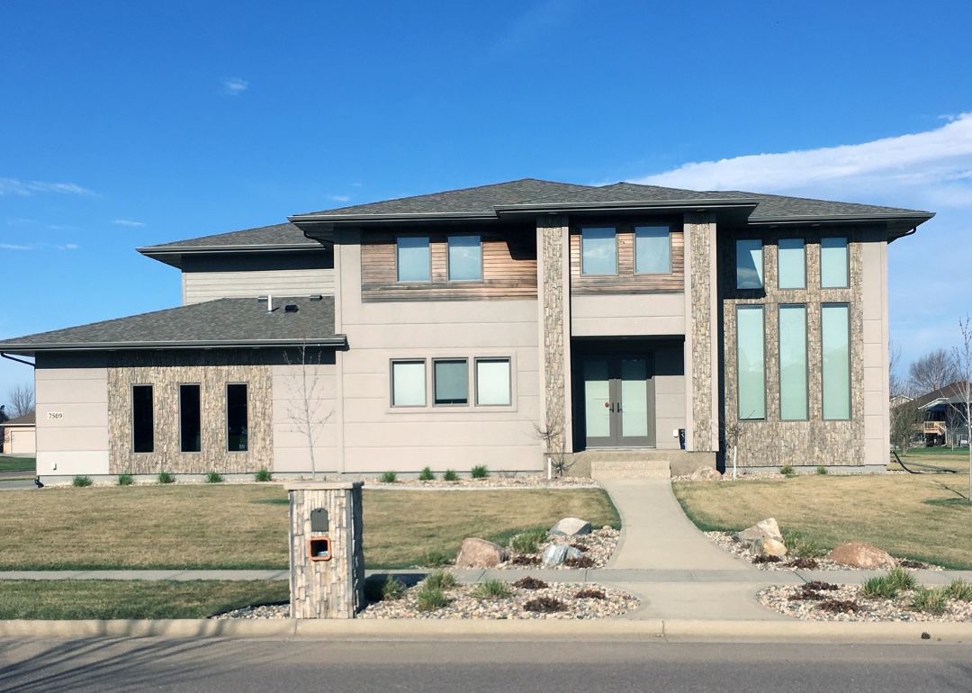 #11. South Dakota A modern residential home in Sioux Falls.
