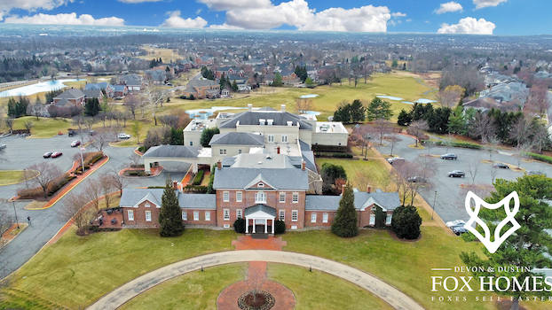 Belmont Country Club - Clubhouse Aerial View - Devon and Dustin Fox - Fox Homes Team