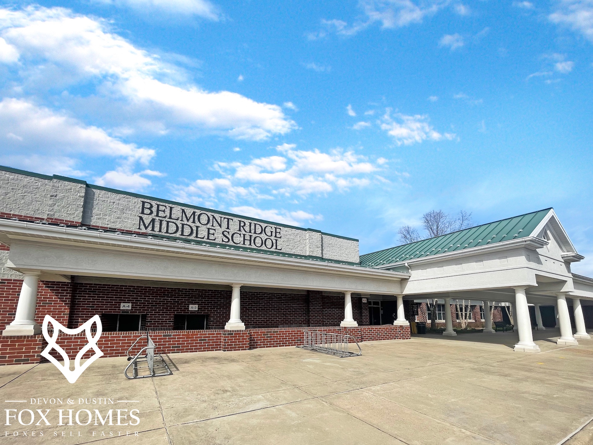 Belmont Ridge Middle School - Front Entrance - Lansdowne on the Potomac - Devon and Dustin Fox - Fox Homes Team Belmont Ridge Middle School - Front Entrance - Lansdowne on the Potomac - Devon and Dustin Fox - Fox Homes Team