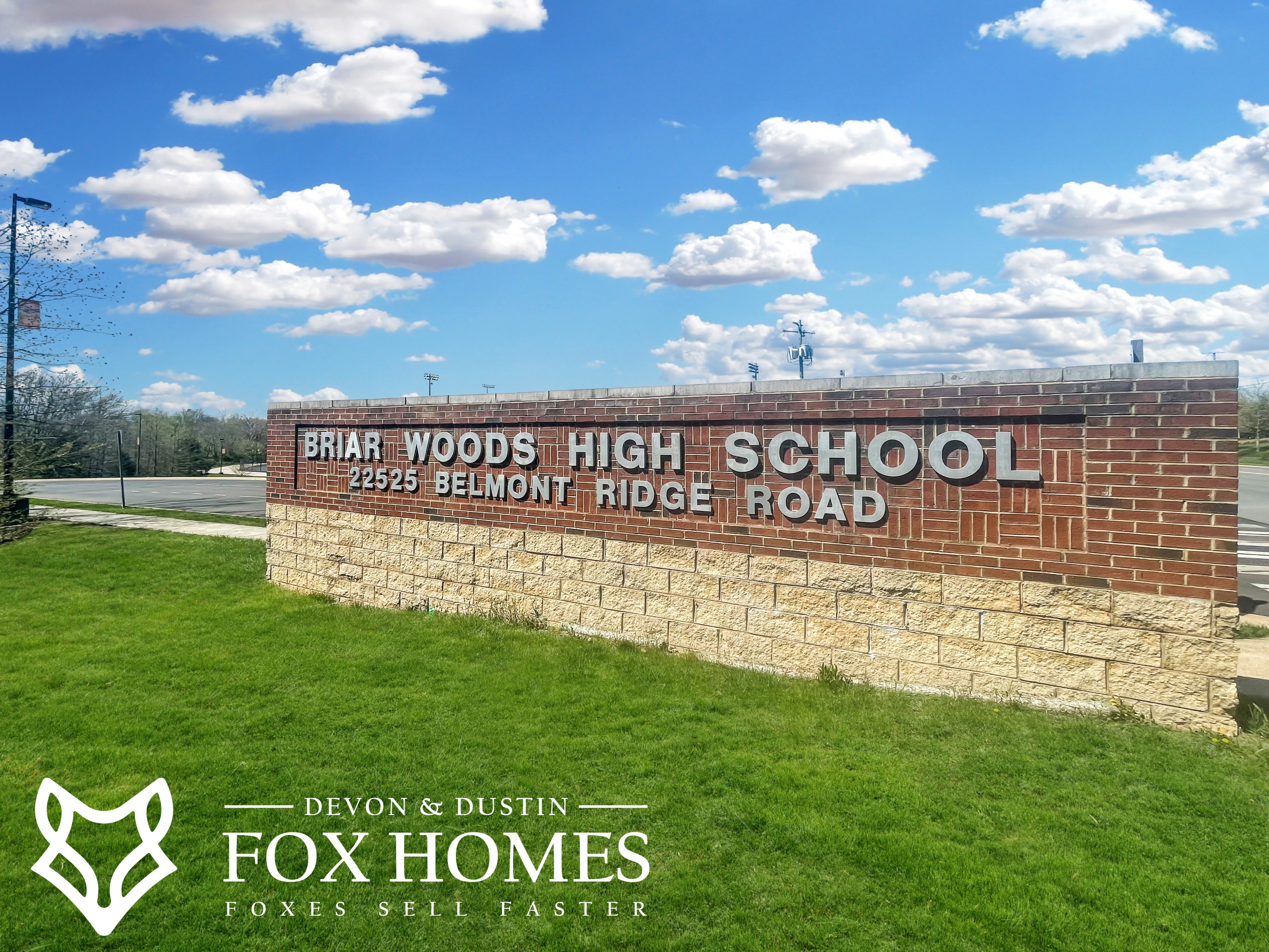 Homes-For-Sale-In-Briar-Woods-High-School-District-Devon-and-Dustin-Fox-Fox-Homes-Team-School-Signage