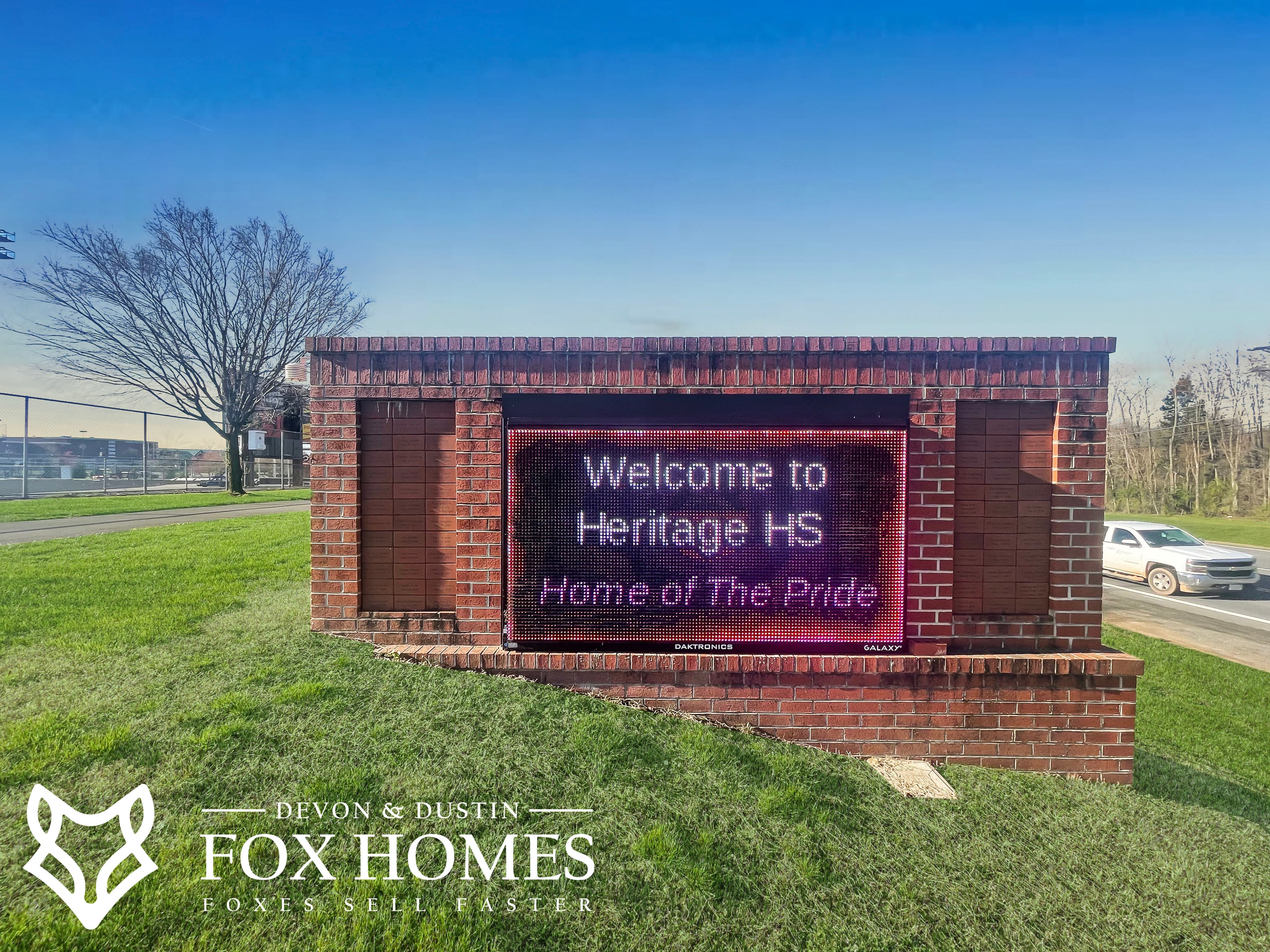 Homes-For-Sale-In-Heritage-High-School-District-Devon-and-Dustin-Fox-Fox-Homes-Team-Signage