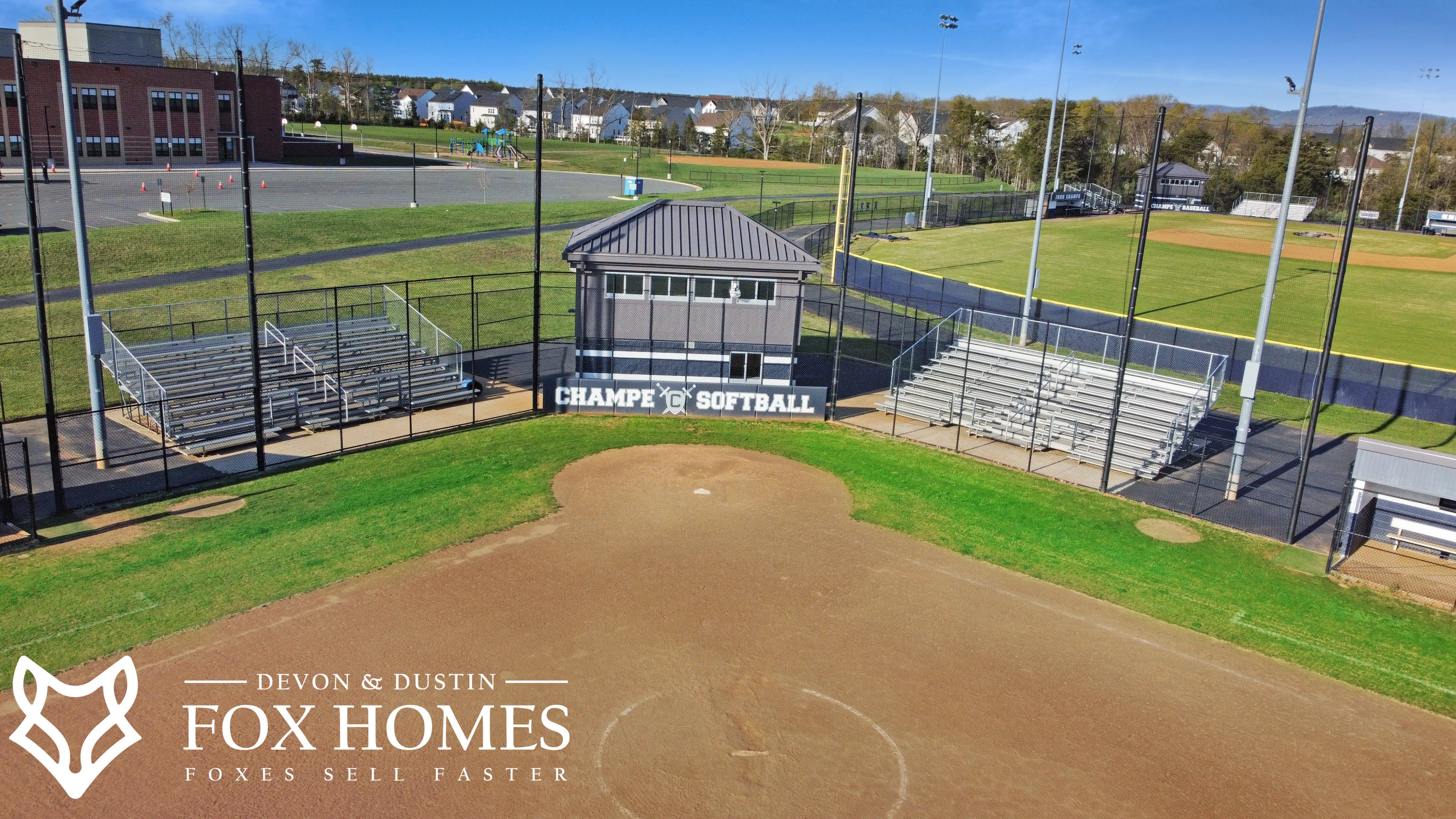 Homes-For-Sale-In-John-Champe-High-School-District-Devon-and-Dustin-Fox-Fox-Homes-Team-Softball-Field