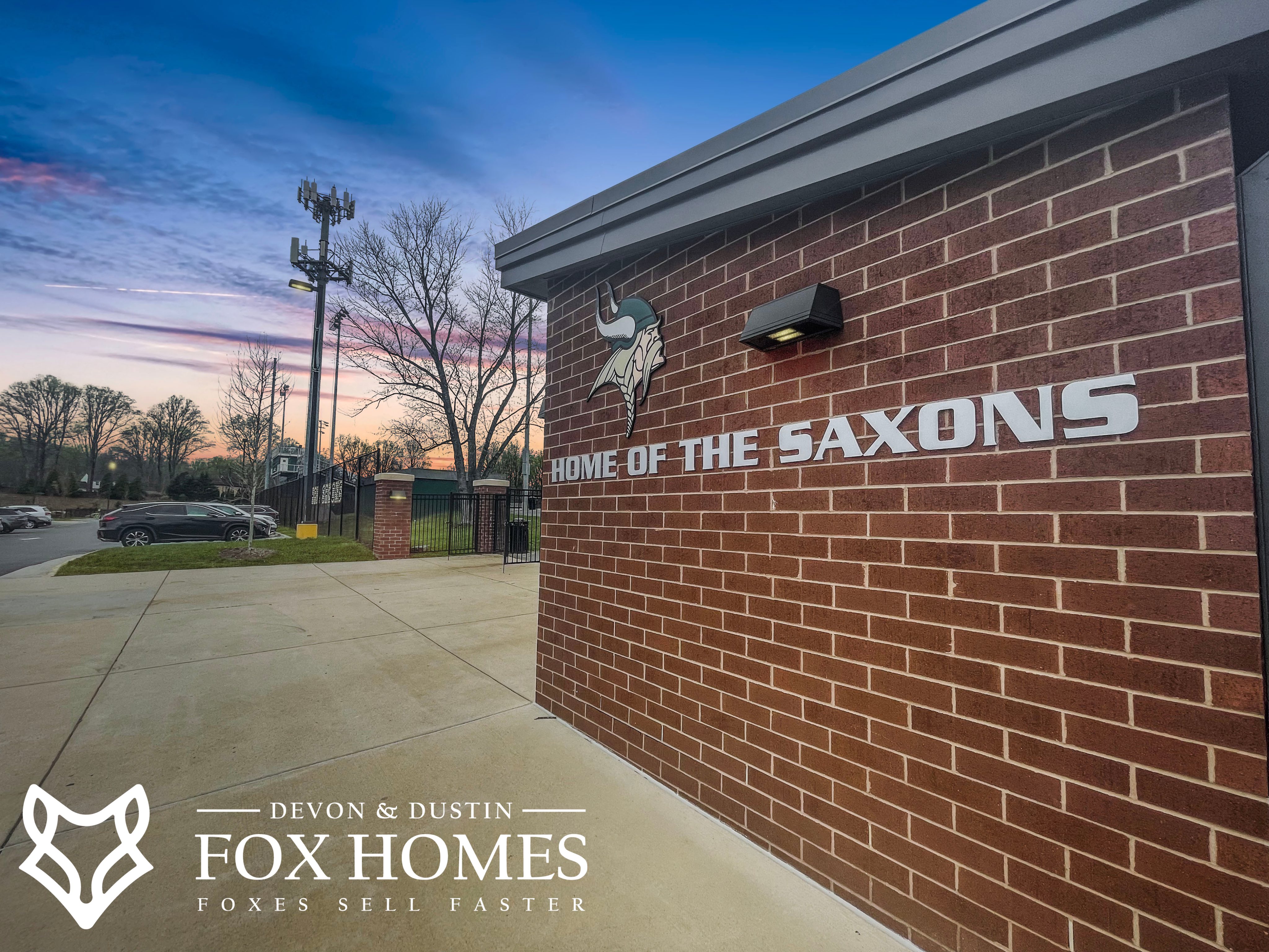 Homes-For-Sale-In-Langley-High-School-District-Devon-and-Dustin-Fox-Fox-Homes-Team-Home-of-the-Saxons-logo.