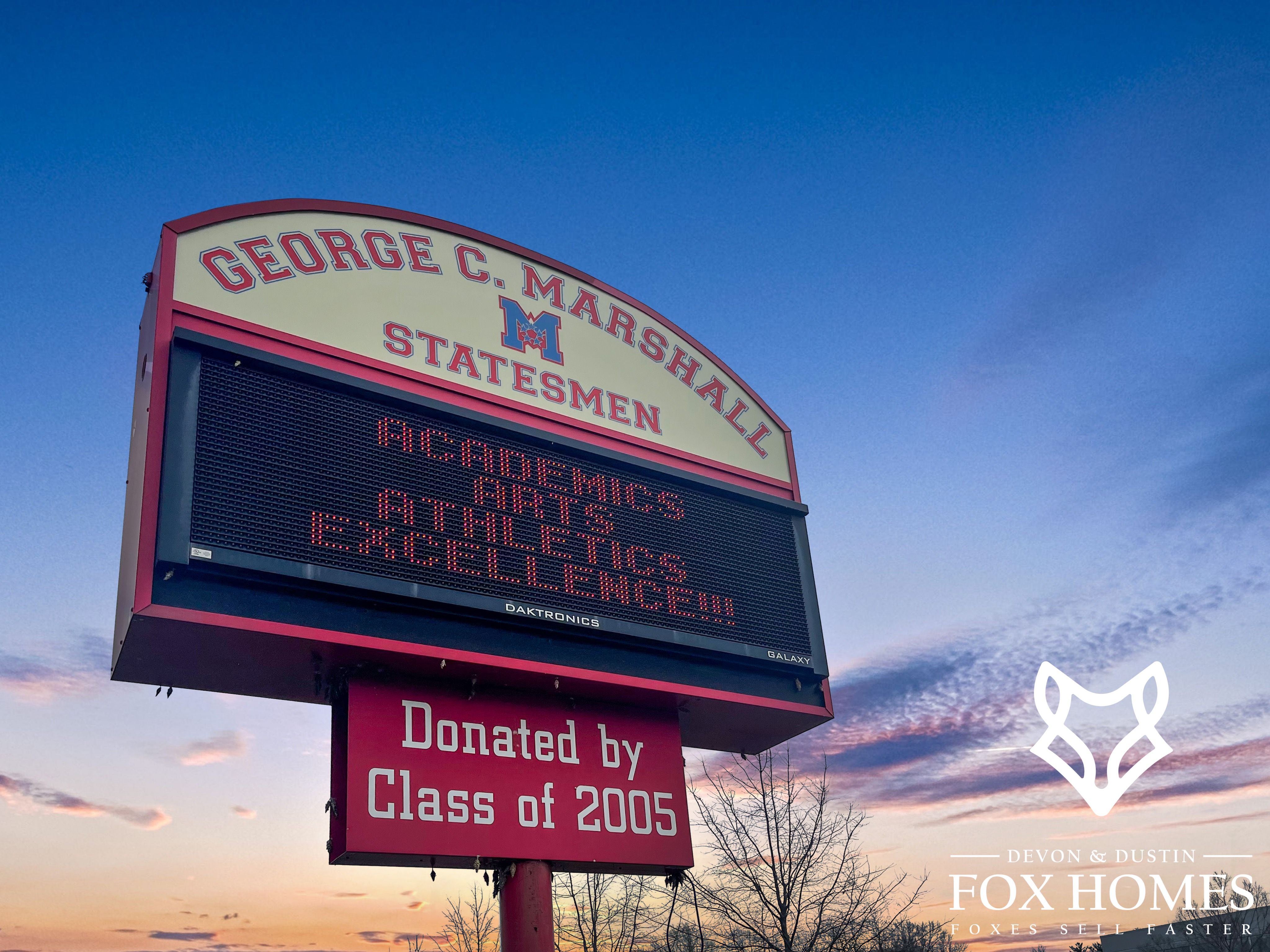 Homes-For-Sale-In-Marshall-High-School-District-Devon-and-Dustin-Fox-Fox-Homes-Team-Marshall-Statemens-Sign