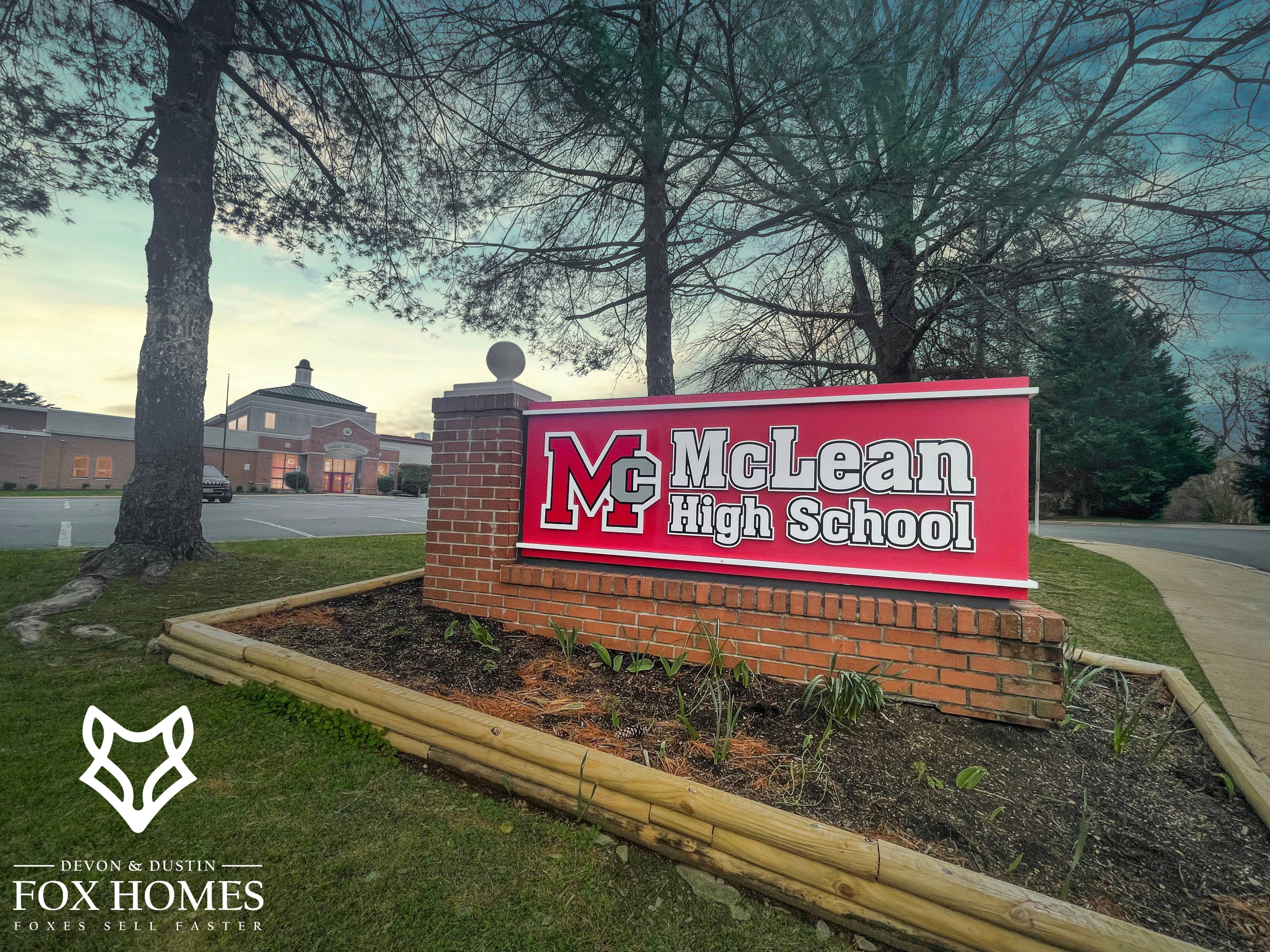 Homes-For-Sale-In-McLean-High-School-District-Devon-and-Dustin-Fox-Fox-Homes-Team-High-School-Signage